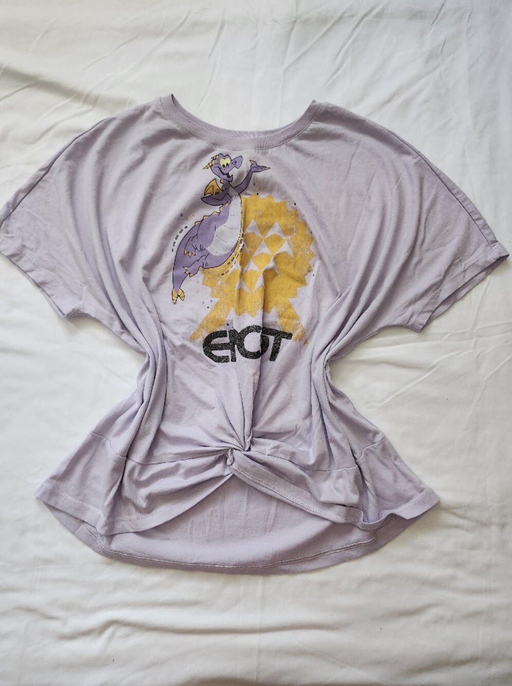 Disney Lilac Dragon Graphic Tee - Purple & Yellow